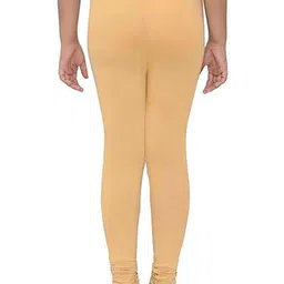 TIK TOK WEARS Girls Pack of 2 Maroon & Beige Plain Cotton Churidar Leggings image 4