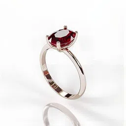 GenZcomplex Silver-Plated Garnet Studded Finger Ring-picture-40