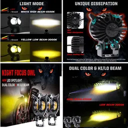 huims LED Fog Light for Universal For Bike, Universal For Car image 4