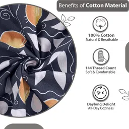 divine casa Cotton King Flat 144 TC Floral Bedsheet image 4