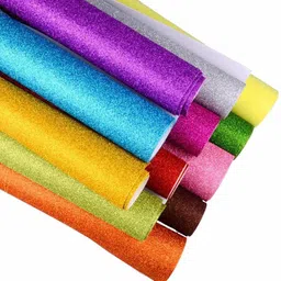 dsr Glitter Foam Sheet Sparkles Self Adhesive Sticky with Sticky Back Pack of 30 Sheets 10 Colours x 3 Pcs Each for Art & Craft, DIY Work Decoration, Gift Wrapping Unruled A4 Size 100 gsm Coloured Paper-picture-11