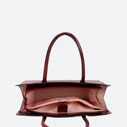 KLEIO Maroon Structured Handheld Laptop Bag image 5