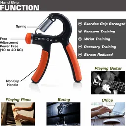 adveriq Gym Adjustable Hand Grip Strengthener, Hand Gripper for Men & Women Hand Grip/Fitness Grip image 3