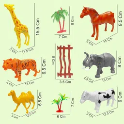 komalsg 12 Piece ||Mini Jungle Animals Toys Set,Wild Animal Kingdom Figures Set image 4