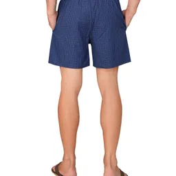 string Pack of 2 Checkered Men Maroon, Blue Boxer Shorts image 2