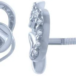 PC Chandra Jewellers White Gold 14kt Stud Earring image 3