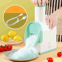 original mart Ice Crusher Manual Rotary Ice Crusher Cocktails Slush Machine Electric Chopper image 2