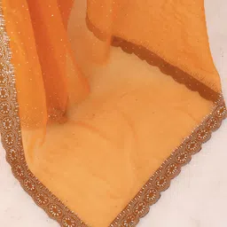 khriti fab Unstitched Organza Blouse Material Embellished image 3