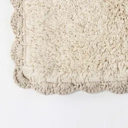 habereindia Cream Super Absorbent 100% Cotton & Quick Dry Bath Mat image 4