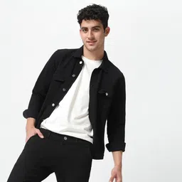 urbano fashion Men Washed Denim Jacket image 1