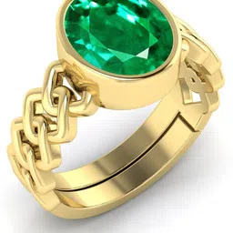 Todani Jems 9.25 Ratti Natural Panna Ring With Lab Certificate Brass Ring-picture-11