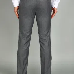 raymond Men Slim Fit Grey Polyester Trousers image 4
