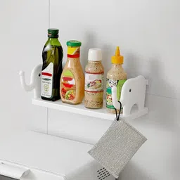 No Drill Floating Shelves for Kitchen Bathroom Wall Storage Rack Home Decor Plastic Wall Shelf-image-52