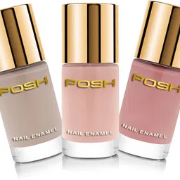 HIGH GLOSS NAIL POLISH, QUICK DRY,TOXIN FREE,9 ML EACH,611,612,614, HYDRANGEA,NATURAL BEIGE,,CHAMPAGNE PINK,-image-1