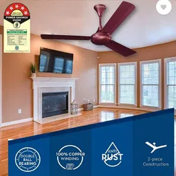 parvathi CROMPTON SUREBREEZE STARBRIZ 1200mm LUSTER BROWN CEILING FAN with 2 Year Warranty Energy Saving 1200 mm Ceiling Fan image 3