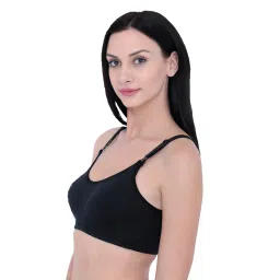 Inner Sense Organic Antimicrobial Soft Nursing Bra Pack of 3 - Black image 4