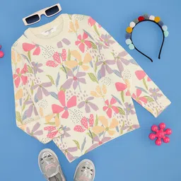 Pantaloons Junior Girls Floral Printed Pullover-image-84