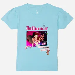 YK Disney Girls Disney Princess Graphic Printed Round Neck Cotton T-shirt-picture-41