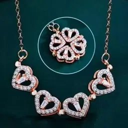 Anouk Gold-Plated American Diamond Studded Chain image 3