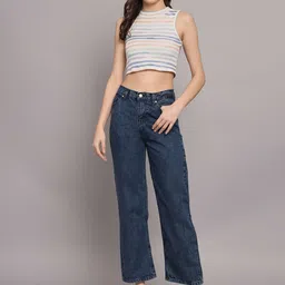 Zaahii Women Wide Leg High-Rise Jeans image 5