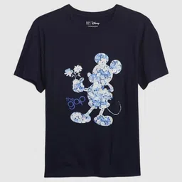 GAP Girls Mickey Mouse Printed Pure Cotton Relaxed Fit Crew Neck T-shirt-picture-40