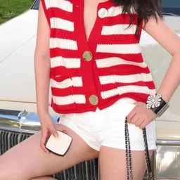 StyleCast Women Striped Sweater Vest-picture-41