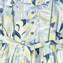 Bella Moda Floral Print Flutter Sleeve Fit & Flare Dress image 4