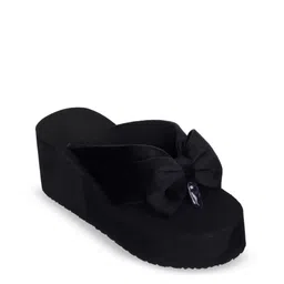 ROSVI Women Embellished Round Toe Slip-On Flats with Bows-picture-28