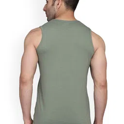 SLOWLORIS Men Pack of 2 Printed Bio-Wash Combed Cotton Gym Vests image 3