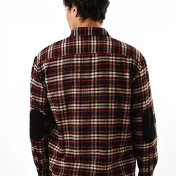 Dennis Lingo Men Relaxed Fit Tartan Checked Spread Collar Casual Shirt image 3