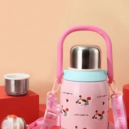 Little Surprise Box LLP Kids Pink & Blue Hat Puppy Stainless Steel Water Bottle-800 ml-picture-22