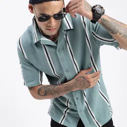 SHOWOFF Men Comfort Opaque Striped Casual Shirt-image-43