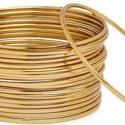 ToniQ Set Of 18 Gold-Plated Antique Bangles image 2