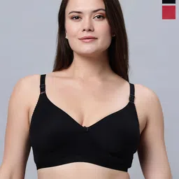 In Care Pack Of 2 Pure Cotton Non-Wired Full Coverage T-shirt Bra image 1