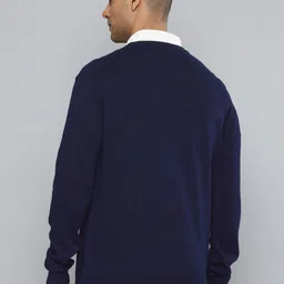 Indian Terrain Self Striped Pure Cotton Pullover Sweaters image 3