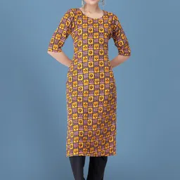 Ethnic basket Women Multicoloured Poly Crepe Kurta Sets-picture-15