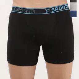Sporto by Macho Men Pack Of 4 Short Trunks Sprto_M1030-B1-CH1-Dnm1-G1-S-picture-9