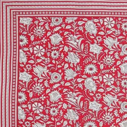 Myntra Elegant Homes Red & White Floral Cotton 180TC Double King Bedsheet Set-2.75mx2.25m image 5