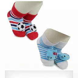 neska moda NESKA MODAUnisex Red Socks image 3