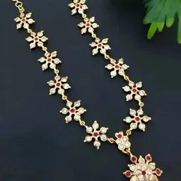 ROFARWORD Gold-Plated American Diamond-Studded Jewellery Set-picture-49