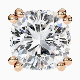 VALANOVA 18Kt Lab Grown Rose Gold Diamond Studded Earrings-1.51 gm image 4