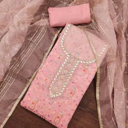 MANVAA Embroidered Organza Unstitched Dress Material-picture-29