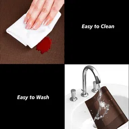 Aura Brown 12Pieces Border Chatai-Patterned Heat-Resistant Rectangular Table Placemats image 2