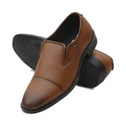Inflation Men Textured Cushioned Footbed Formal Round Toe Slip-On Monk Shoes image 2