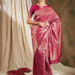 DIVASTRI Woven Design Zari Designer Banarasi Saree-image-53