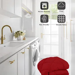 tundwal's Red & Black Heavy Winter Single Bed Comforter image 4