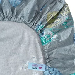 Myntra Elegant Homes Grey 400 TC Pure Cotton Fitted Single Bedsheet Set 2.25 m x 1.5 m image 2