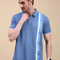 Classic Polo Men Typography Printed Polo Collar Pockets Slim Fit T-shirt-picture-18