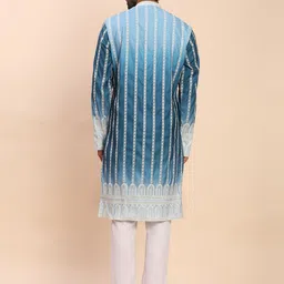 Pro-Ethic STYLE DEVELOPER Striped Embroidered Pure Cotton kurta With Pant set image 5