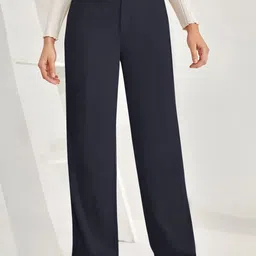 BAESD Women Relaxed Straight Leg High-Rise Non-Iron Regular Trousers-picture-5